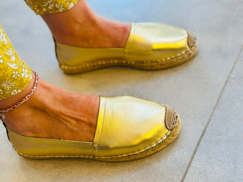 Derimod Altın Metalik Espadril