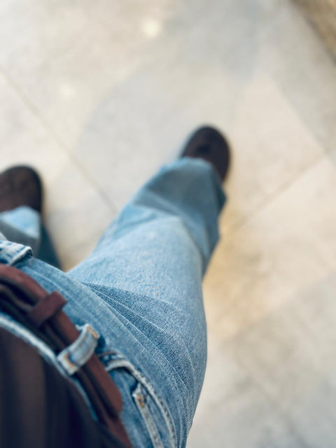 Orta Bel Wide Leg Denim Kot Pantolon