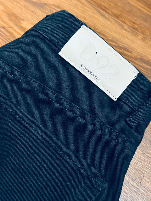 Siyah Geniş Paça Kot Pantolon