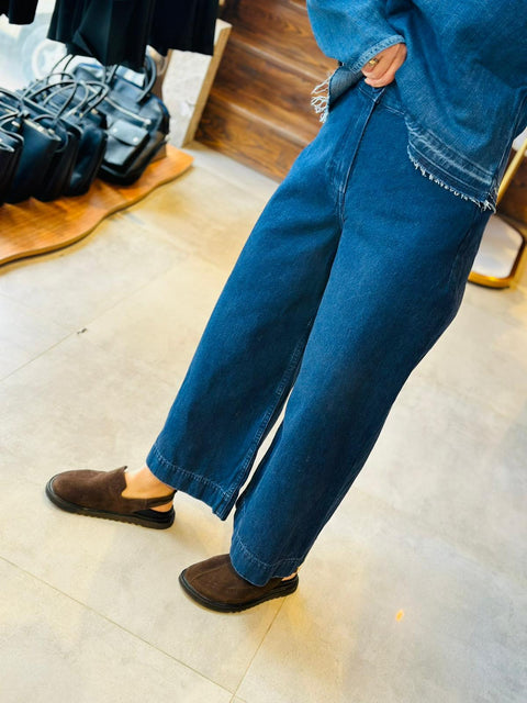 Wide Leg Jean Lacivert