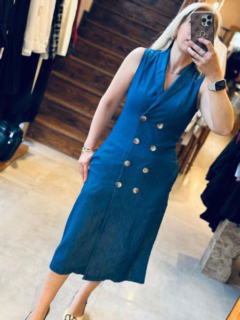 Mavi Tencel Blazer Elbise