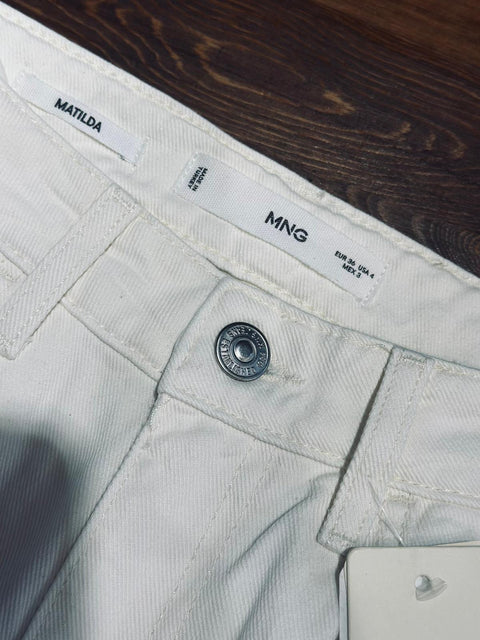 Matilda Ekru Geniş Paça Pantolon