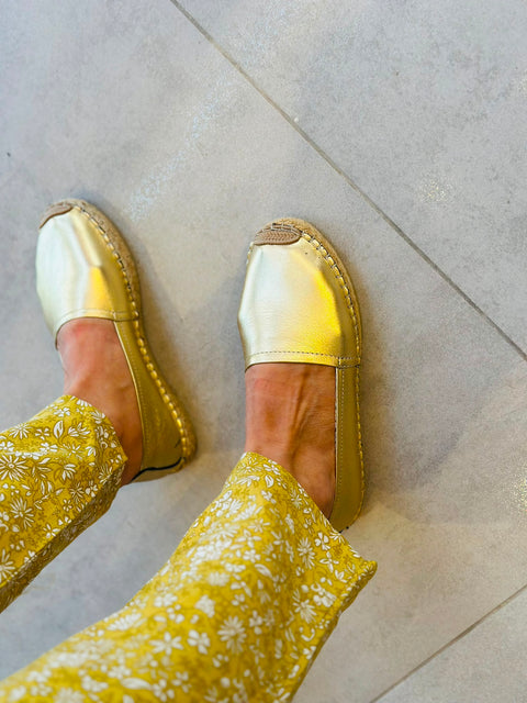 Derimod Altın Metalik Espadril