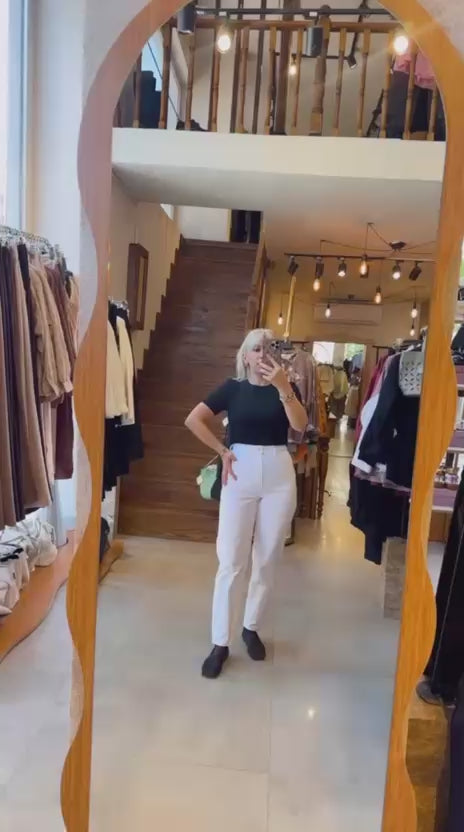 Mom Jean Beyaz