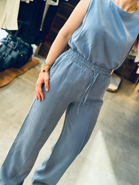 Tencel Kumaş Kolsuz Bluz