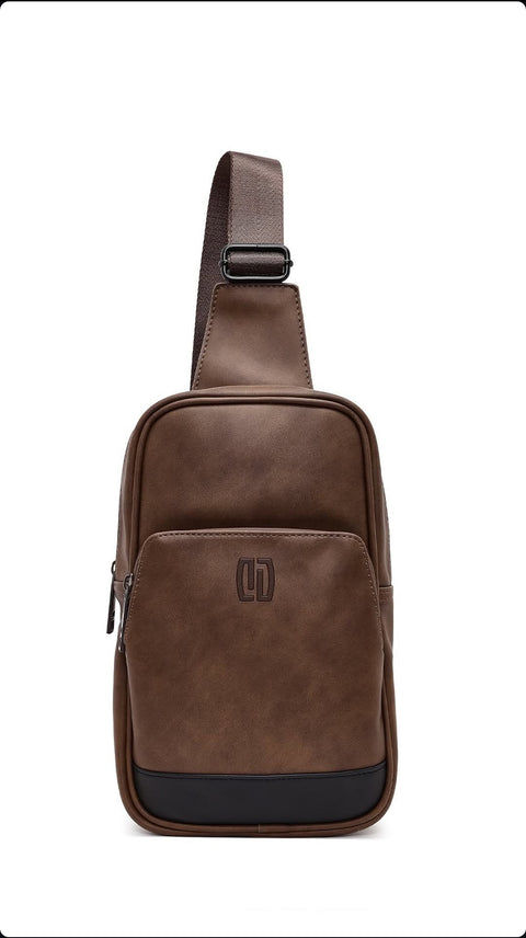 Premium Deri Görünümlü Crossbody Göğüs ve Omuz Çantası