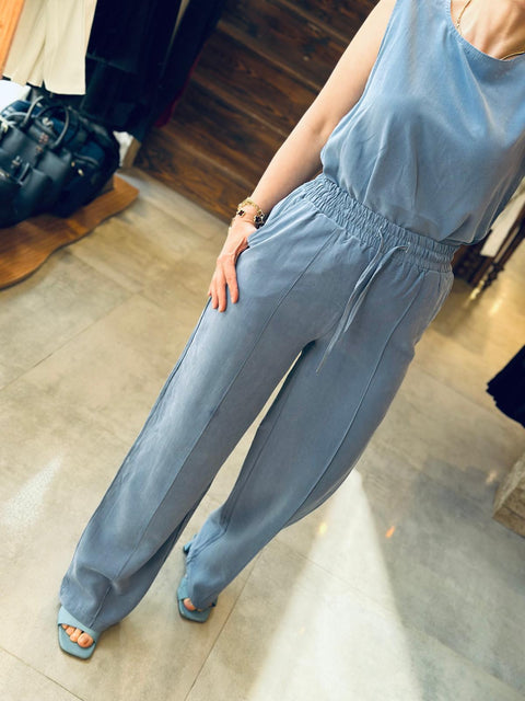 Tencel Kumaş Kolsuz Bluz