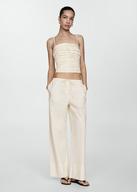 Pilise Detaylı Crop Top